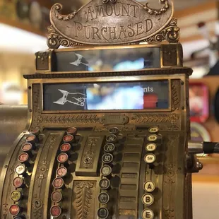 an antique cash register