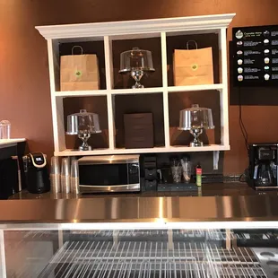 a coffee shop counter