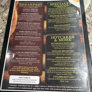 hungry travelers will love this menu