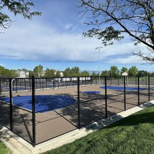 Nice angle of the basketball court.