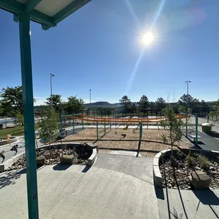 Another aerial view of the children's playground area.