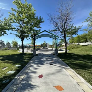 Entrance to the children's playground area.  How majestic!