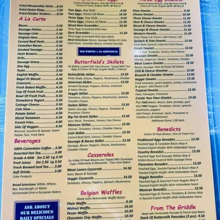 Menu Side 1