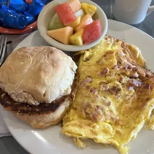 Ham and cheese omelet