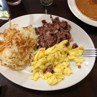 Homemade Corned Beef Hash & Eggs