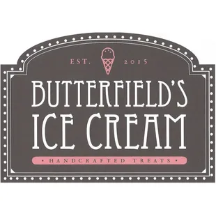 a sign for butterfield&apos;s ice cream