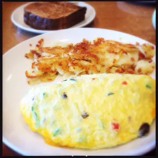 Veggie omelet.