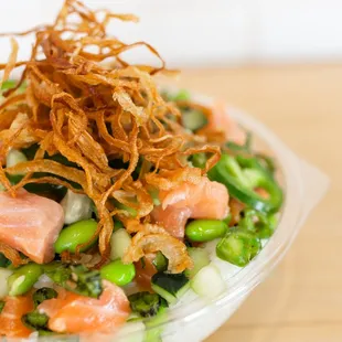 Salmon build your own bowl