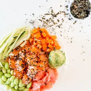 Build your own bowl with salmon