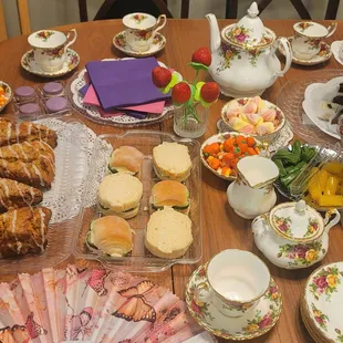 a variety of pastries on a table