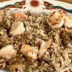 pan fried rice with shrimp