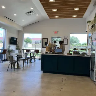 Bar area and inside seating.