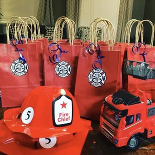 Treat bags for our son's 5th birthday at Butterfly Garden!