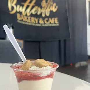 Layered strawberry dessert!