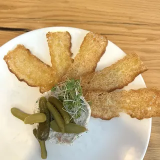 Smoked Bluefish Pâté on Crostini