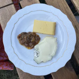 Cheese Plate with Fig Jam