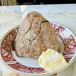 Warm bread (konbu) and butter - yum