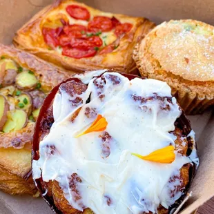 a variety of pastries