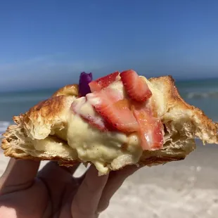 Fresh Fruit Croissant with Pastry Cream