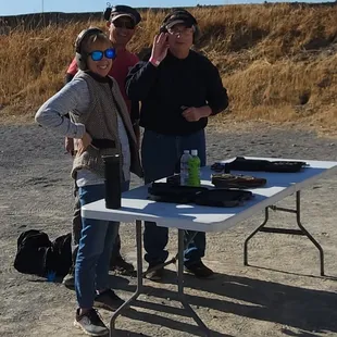 Couples private handgun training. Excellent job on their part.