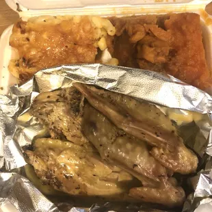 Baked Turkey Wings in Gravy Macaroni &amp; Cheese Candled Yams