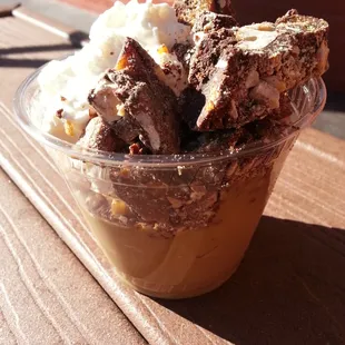a dessert in a cup