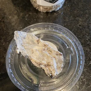 Picture of plastic glove (finger) pulled out of Oreo cake cup!!