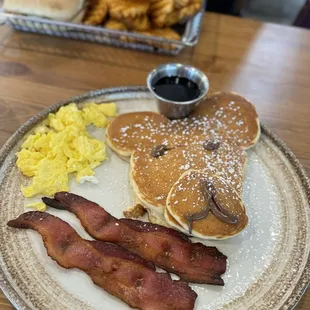 Kids Breakfast Pancake (and Breakfast Sandwich in the back)