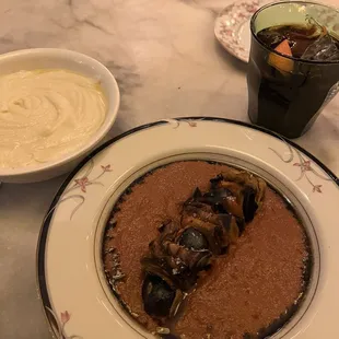 Ratatouille and potato puree