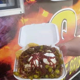 Barbecued  nachos !
