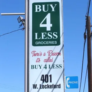 a sign for a grocery store