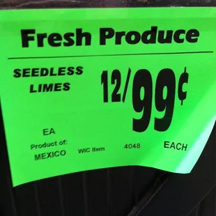 I thought there was a lime shortage. ?