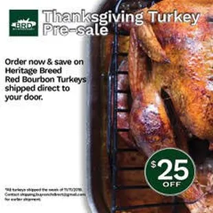 Turkeys are on Pre-Sale (yes, already!)