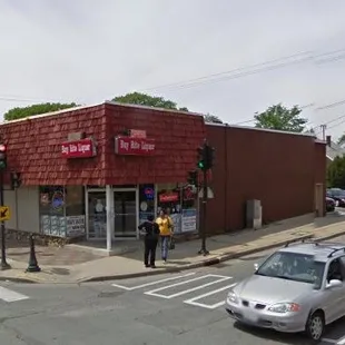 a view of a street corner