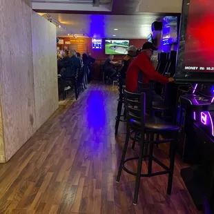 Bar area and games