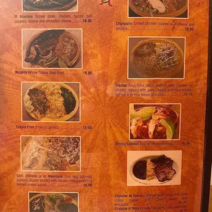 Specialty Menu