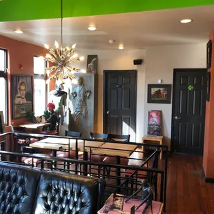 Upstairs seating area.