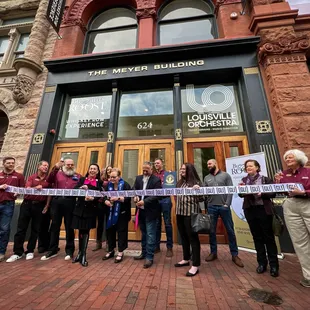 Ribbon cutting at Buzzard's Roost Whiskey Row Experience on April 28th, 2023