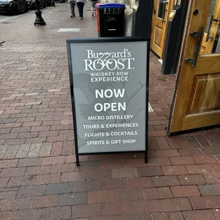 Out front of the location