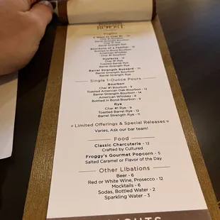 Flight menu