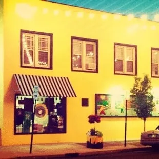 a car parked outside