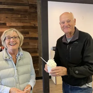 The cutest, happy customers! (My future in-laws)