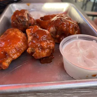 Wings with barbalo sauce
