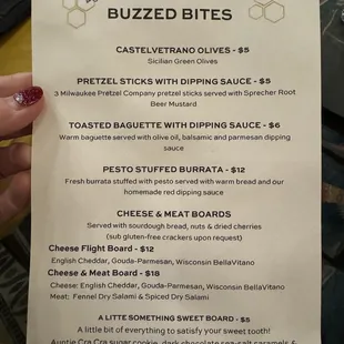 Food menu