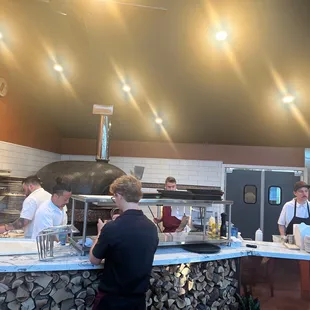 people working in a restaurant