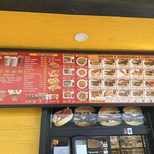 Outside menu... good selection of food and drinks