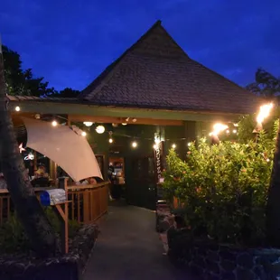outside