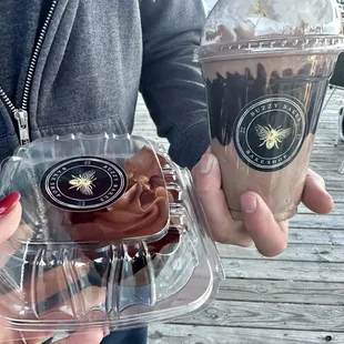 Double Chocolate Cupcake (GF/Vegan) &amp; Mocha Latte Frappe. My partner said it as delicious as it looks! Cupcake was tasty and amazing too!