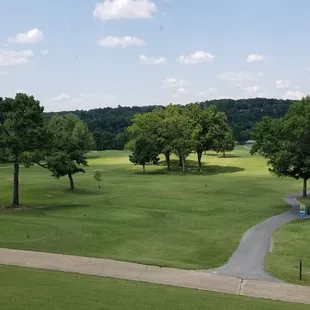 a view of a golf course