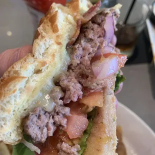 Now they are just showing off. Amazing burger. Perfectly cooked. So fresh!